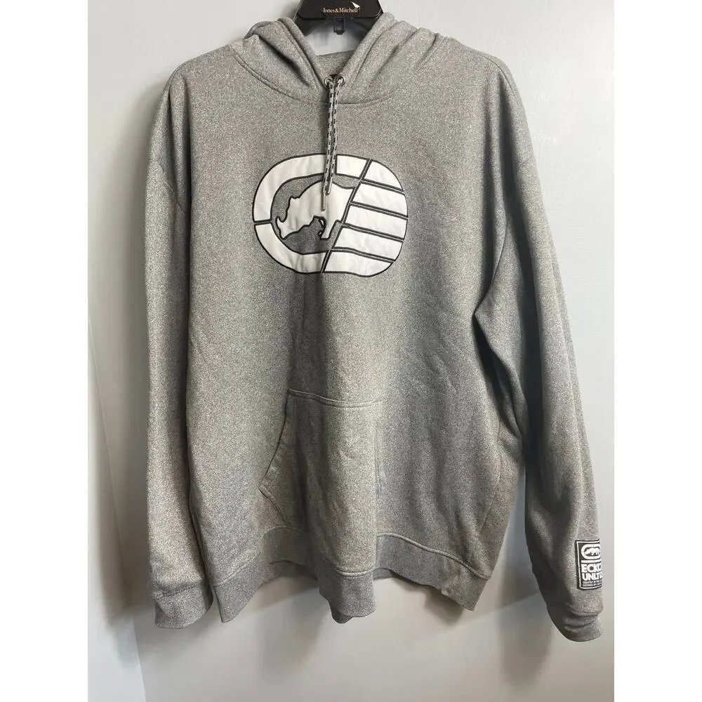Ecko Unltd Men's Heather Gray Graphic Pullover Hoodie Sweatshirt Size [4X]